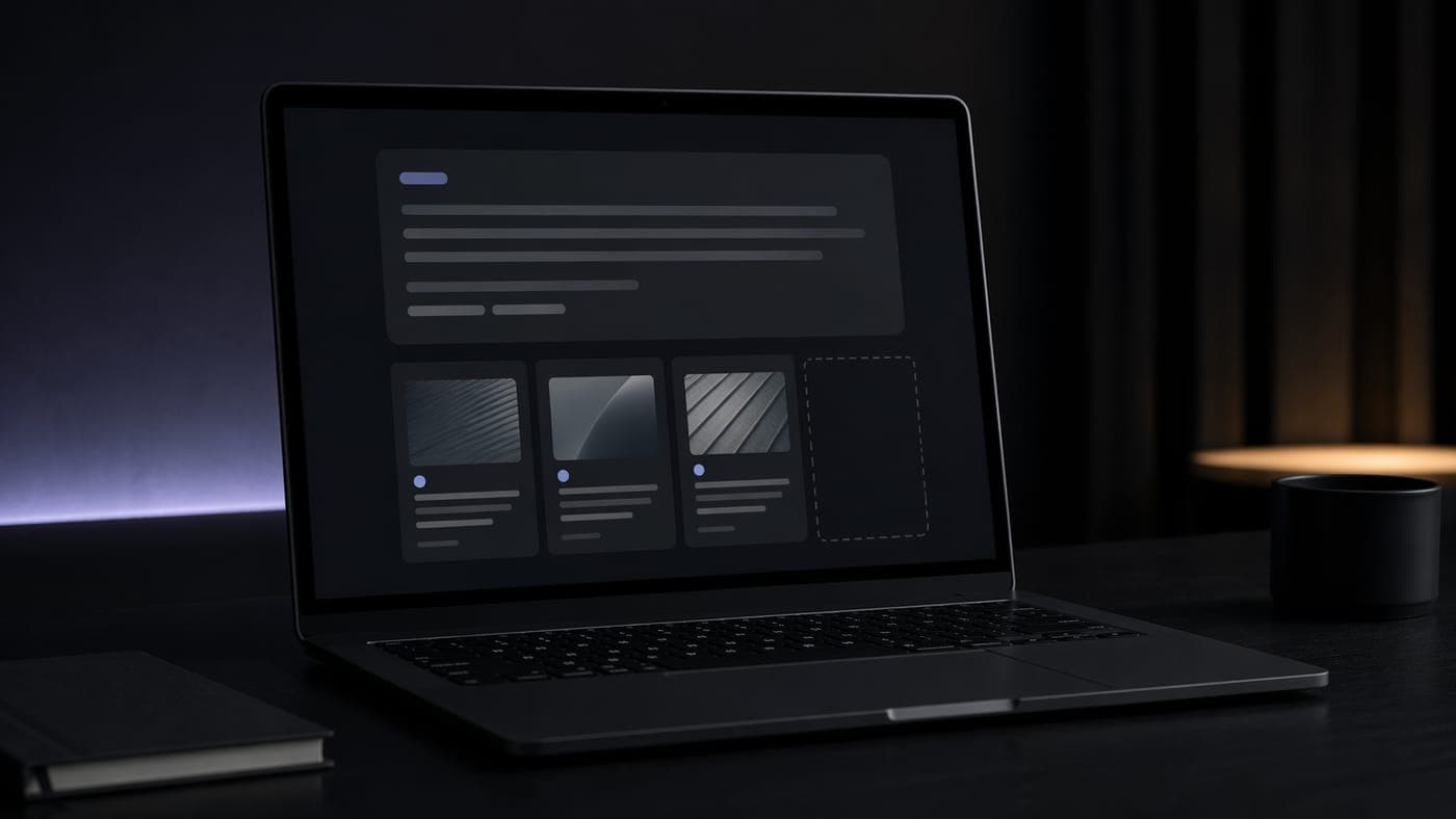 A business article page displayed on a laptop, representing the kind of source an AI assistant like ChatGPT or Claude pulls from when answering a buyer's question