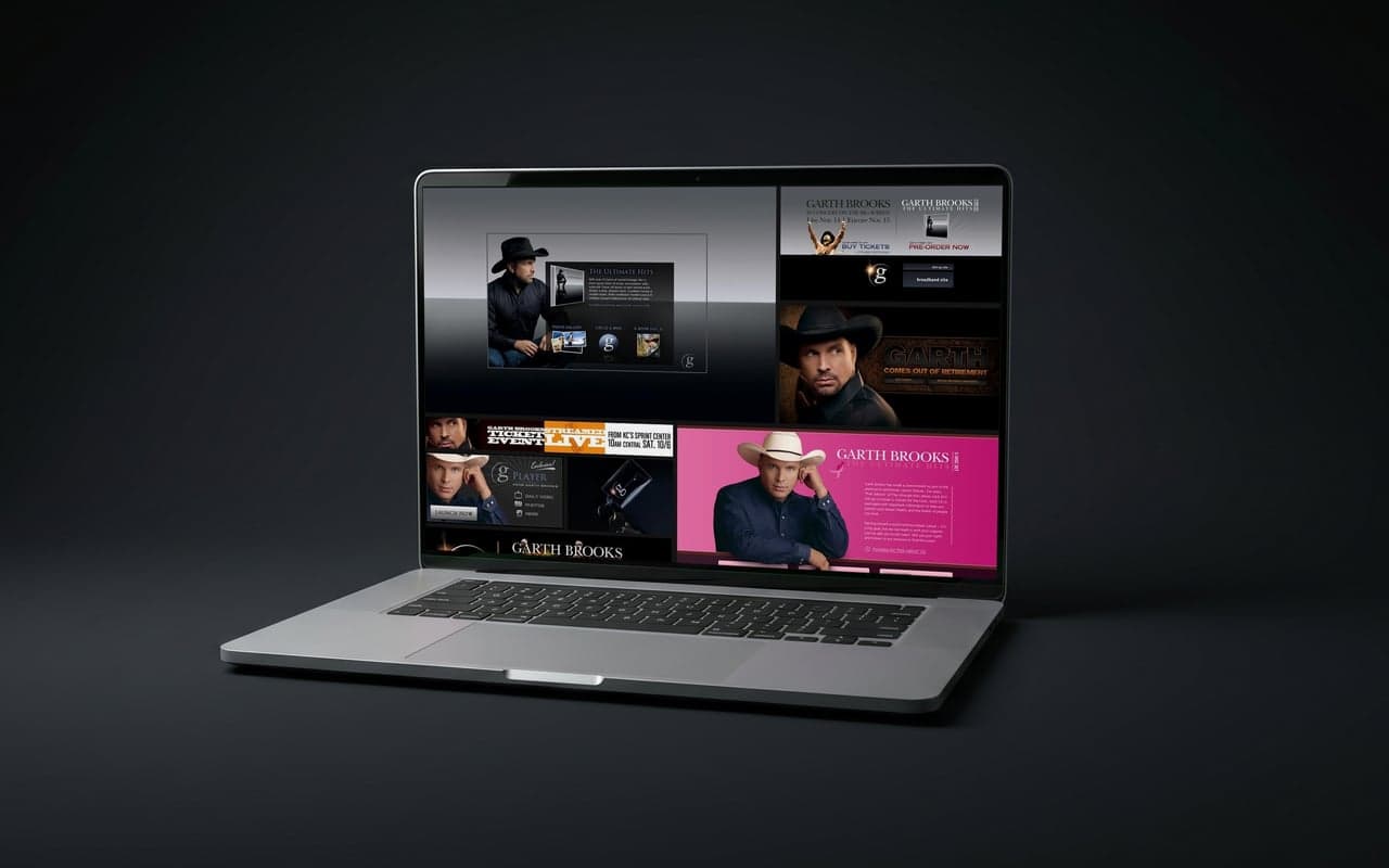 Garth Brooks website mockup