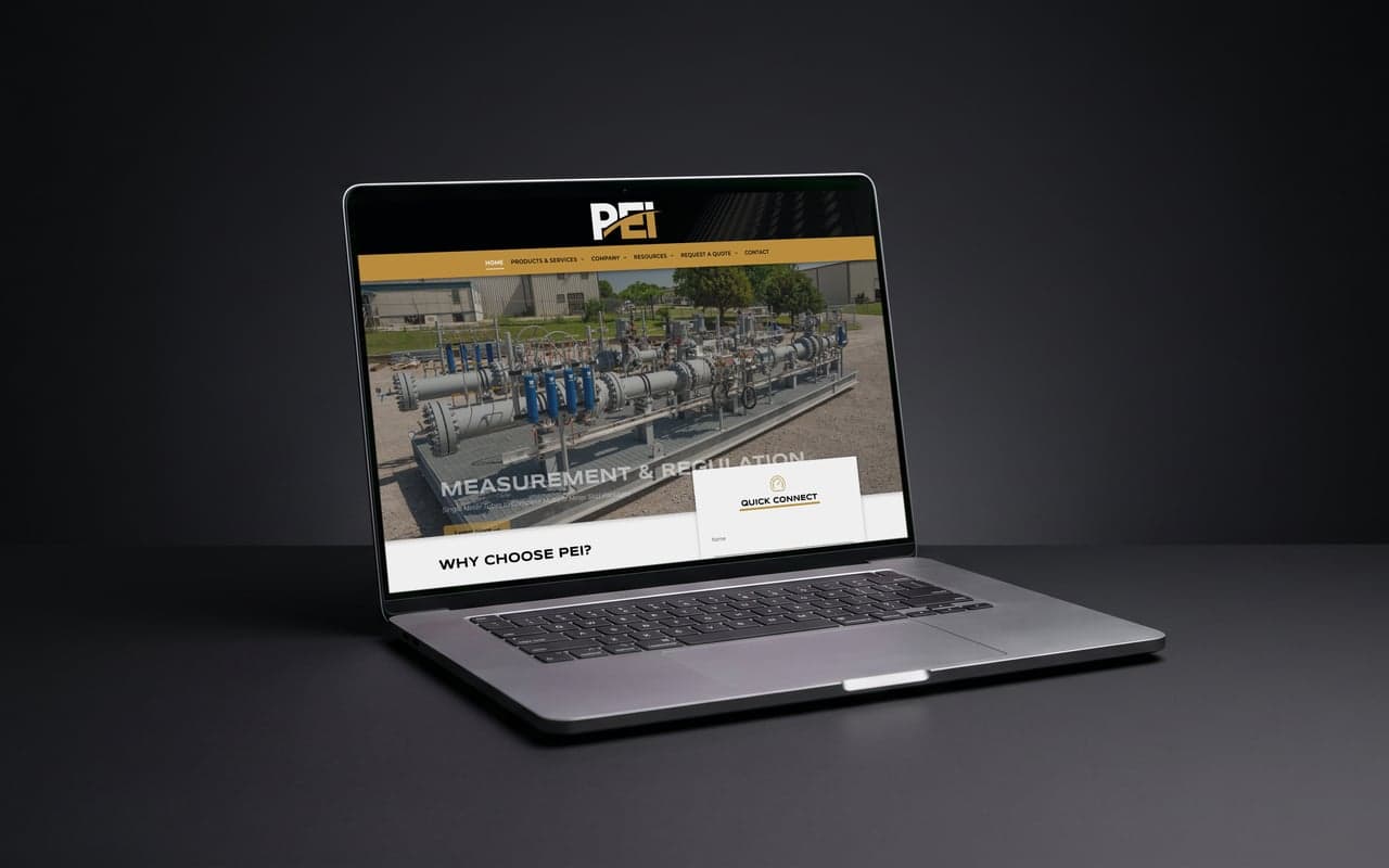 Pipeline Equipment, Inc. website mockup