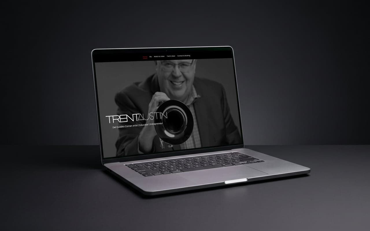 Trent Austin website mockup